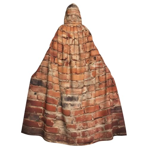 YKJJFVZ Roter Ziegelmauer-Texturdruck, Rogue Cosplay, Erwachsene, Halloween, Hexe, Kapuzenumhang, Uni-Kostüm für Horror-Partys, Maskerade YKJJFVZ Roter Ziegelmauer-Texturdruck, Rogue Cosplay, Erwachsene, Halloween, Hexe, Kapuzenumhang, Uni-Kostüm für Horror-Partys, Maskerade von YKJJFVZ
