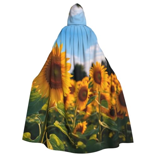YKJJFVZ Sonnenblumen-Garten-Druck, Rogue Cosplay, Erwachsene, Halloween, Hexe, Kapuzenumhang, Umhang, Uni-Kostüm für Horror-Partys, Maskerade YKJJFVZ Sonnenblumen-Garten-Druck, Rogue Cosplay, Erwachsene, Halloween, Hexe, Kapuzenumhang, Umhang, Uni-Kostüm für Horror-Partys, Maskerade von YKJJFVZ