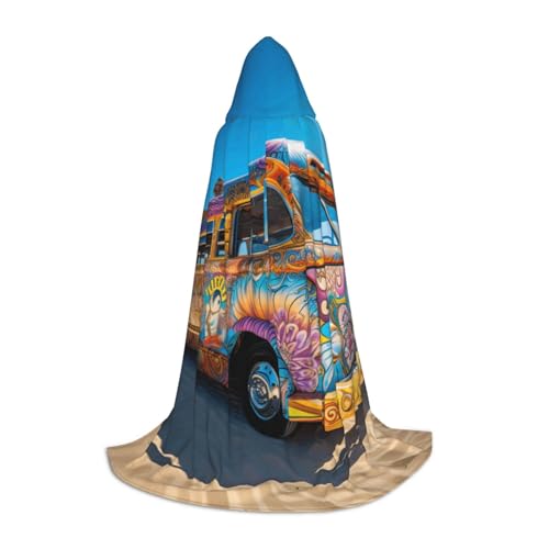 YKJJFVZ Strandbus-Druck, Mittelalter- und Renaissance-Umhang mit Kapuze, Zauberer, Vampir und Halloween-Kostüme YKJJFVZ Strandbus-Druck, Mittelalter- und Renaissance-Umhang mit Kapuze, Zauberer, Vampir und Halloween-Kostüme von YKJJFVZ
