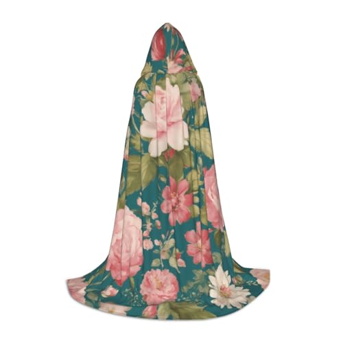YKJJFVZ Umhang mit Blumenmuster, Mittelalter und Renaissance, mit Kapuze, Zauberer, Vampir und Halloween-Kostüm YKJJFVZ Umhang mit Blumenmuster, Mittelalter und Renaissance, mit Kapuze, Zauberer, Vampir und Halloween-Kostüm von YKJJFVZ