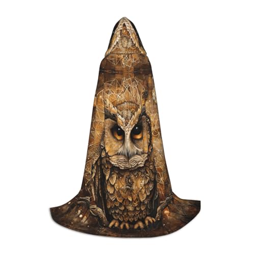 YKJJFVZ Umhang mit Eule Beliefs, mittelalterlicher und Renaissance-Druck, mit Kapuze, Zauberer, Vampir und Halloween-Kostüm YKJJFVZ Umhang mit Eule Beliefs, mittelalterlicher und Renaissance-Druck, mit Kapuze, Zauberer, Vampir und Halloween-Kostüm von YKJJFVZ