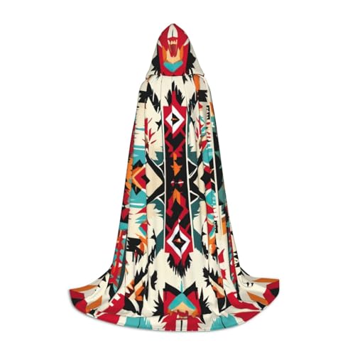 YKJJFVZ Umhang mit Indianer-Muster, Mittelalter und Renaissance, mit Kapuze, Zauberer, Vampir und Halloween-Kostüm YKJJFVZ Umhang mit Indianer-Muster, Mittelalter und Renaissance, mit Kapuze, Zauberer, Vampir und Halloween-Kostüm von YKJJFVZ