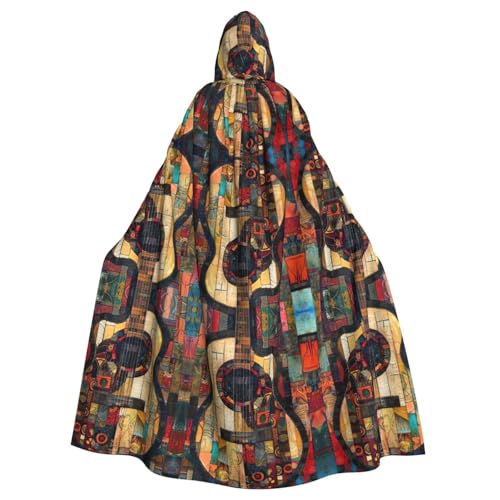 YKJJFVZ Umhang mit Kapuze, Motiv: Gitarre, für Cosplay, Erwachsene, Halloween, Hexe, Umhang, Uni-Kostüm für Horror-Partys, Maskerade YKJJFVZ Umhang mit Kapuze, Motiv: Gitarre, für Cosplay, Erwachsene, Halloween, Hexe, Umhang, Uni-Kostüm für Horror-Partys, Maskerade von YKJJFVZ