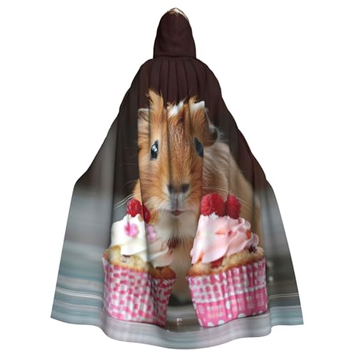 YKJJFVZ Umhang mit Kapuze, Motiv: Meerschweinchen und Cupcakes, für Erwachsene, Halloween, Hexe, Uni-Kostüm für Horror-Partys, Maskerade YKJJFVZ Umhang mit Kapuze, Motiv: Meerschweinchen und Cupcakes, für Erwachsene, Halloween, Hexe, Uni-Kostüm für Horror-Partys, Maskerade von YKJJFVZ