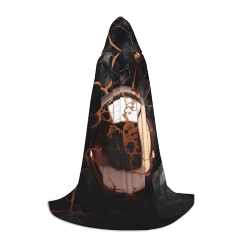 YKJJFVZ Umhang mit Kapuze, Zauberer, Vampir und Halloween-Kostümen, mit Marmor-Druck, Mittelalter und Renaissance, Schwarz YKJJFVZ Umhang mit Kapuze, Zauberer, Vampir und Halloween-Kostümen, mit Marmor-Druck, Mittelalter und Renaissance, Schwarz von YKJJFVZ