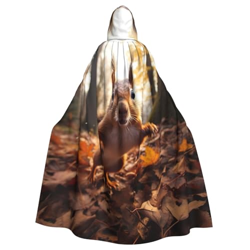YKJJFVZ Umhang mit Kapuze und Eichhörnchen-Druck, für Erwachsene, Halloween, Hexe, Uni, Kostüm für Horror-Partys, Maskerade YKJJFVZ Umhang mit Kapuze und Eichhörnchen-Druck, für Erwachsene, Halloween, Hexe, Uni, Kostüm für Horror-Partys, Maskerade von YKJJFVZ