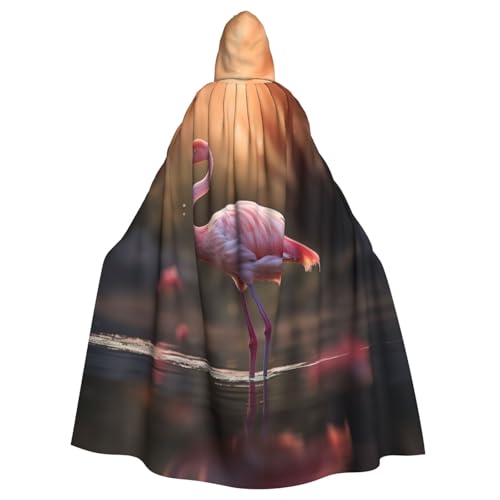 YKJJFVZ Umhang mit Kapuze und Flamingo-Druck, für Erwachsene, Halloween, Hexe, Uni, Kostüm für Horror-Partys, Maskerade YKJJFVZ Umhang mit Kapuze und Flamingo-Druck, für Erwachsene, Halloween, Hexe, Uni, Kostüm für Horror-Partys, Maskerade von YKJJFVZ