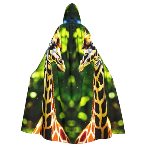 YKJJFVZ Umhang mit Kapuze und Hexenumhang mit cleverem Giraffen-Druck, für Erwachsene, Halloween, Halloween, Uni, Kostüm für Horror-Partys, Maskerade YKJJFVZ Umhang mit Kapuze und Hexenumhang mit cleverem Giraffen-Druck, für Erwachsene, Halloween, Halloween, Uni, Kostüm für Horror-Partys, Maskerade von YKJJFVZ