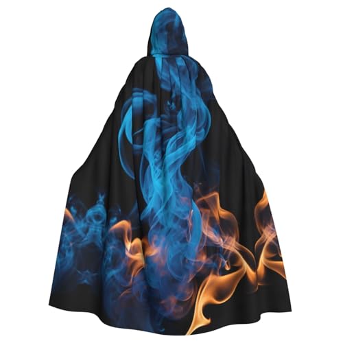 YKJJFVZ Umhang mit Kapuze und Kapuze, Motiv: blaue Flamme, Cosplay, Erwachsene, Halloween, Hexe, Uni-Kostüm für Horror-Partys, Maskerade YKJJFVZ Umhang mit Kapuze und Kapuze, Motiv: blaue Flamme, Cosplay, Erwachsene, Halloween, Hexe, Uni-Kostüm für Horror-Partys, Maskerade von YKJJFVZ