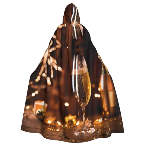 YKJJFVZ Umhang mit Kapuze und Kapuze für Erwachsene, Halloween, Hexe, mit Weinbecher-Aufdruck, Uni-Kostüm für Horror-Partys, Maskerade YKJJFVZ Umhang mit Kapuze und Kapuze für Erwachsene, Halloween, Hexe, mit Weinbecher-Aufdruck, Uni-Kostüm für Horror-Partys, Maskerade von YKJJFVZ