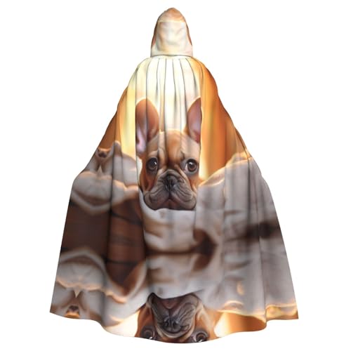 YKJJFVZ Umhang mit Kapuze und Kapuze für Erwachsene, Motiv: Französische Bulldogge, Cosplay, Cosplay, Erwachsene, Halloween, Hexe, Uni-Kostüm für Horror-Partys, Maskerade YKJJFVZ Umhang mit Kapuze und Kapuze für Erwachsene, Motiv: Französische Bulldogge, Cosplay, Cosplay, Erwachsene, Halloween, Hexe, Uni-Kostüm für Horror-Partys, Maskerade von YKJJFVZ