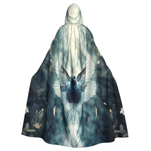 YKJJFVZ Umhang mit Kapuze und Vogelmuster 3, für Erwachsene, Halloween, Hexe, Uni, Kostüm für Horrorpartys, Maskerade YKJJFVZ Umhang mit Kapuze und Vogelmuster 3, für Erwachsene, Halloween, Hexe, Uni, Kostüm für Horrorpartys, Maskerade von YKJJFVZ