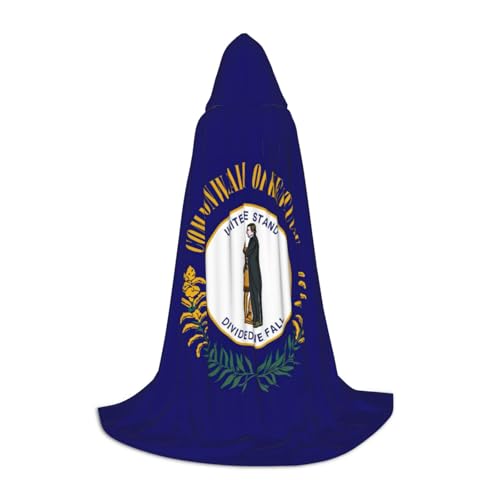 YKJJFVZ Umhang mit Kentucky-Staatsflagge, Mittelalter- und Renaissance-Umhang mit Kapuze, Zauberer, Vampir und Halloween-Kostümen YKJJFVZ Umhang mit Kentucky-Staatsflagge, Mittelalter- und Renaissance-Umhang mit Kapuze, Zauberer, Vampir und Halloween-Kostümen von YKJJFVZ