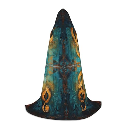 YKJJFVZ Umhang mit Musik-Symbol-Druck, Mittelalter und Renaissance, mit Kapuze, Zauberer, Vampir und Halloween-Kostüm YKJJFVZ Umhang mit Musik-Symbol-Druck, Mittelalter und Renaissance, mit Kapuze, Zauberer, Vampir und Halloween-Kostüm von YKJJFVZ