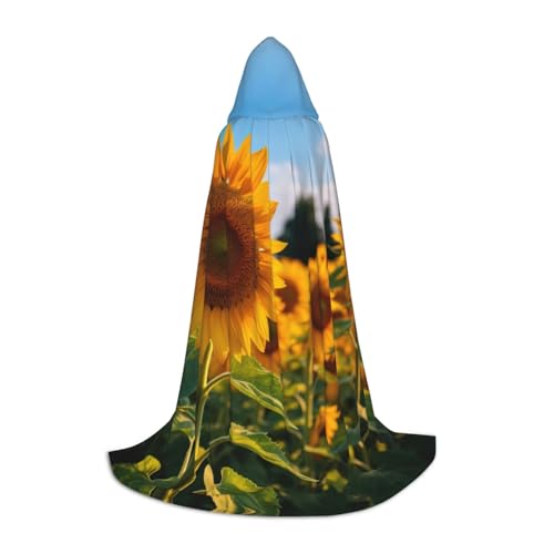 YKJJFVZ Umhang mit Sonnenblumen-Garten, mittelalterlicher und Renaissance-Umhang mit Kapuze, Zauberer, Vampir und Halloween-Kostüm YKJJFVZ Umhang mit Sonnenblumen-Garten, mittelalterlicher und Renaissance-Umhang mit Kapuze, Zauberer, Vampir und Halloween-Kostüm von YKJJFVZ