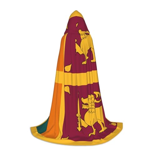 YKJJFVZ Umhang mit Sri Lanka-Flagge, Mittelalter- und Renaissance-Umhang mit Kapuze, Zauberer, Vampir und Halloween-Kostümen YKJJFVZ Umhang mit Sri Lanka-Flagge, Mittelalter- und Renaissance-Umhang mit Kapuze, Zauberer, Vampir und Halloween-Kostümen von YKJJFVZ