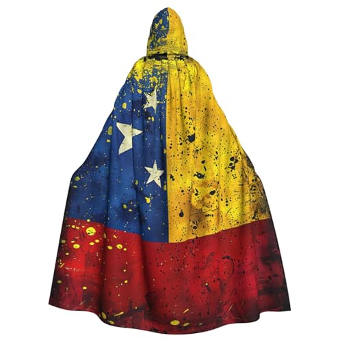 YKJJFVZ Umhang mit Venezuela-Flagge, Cosplay, Erwachsene, Halloween, Hexe, Kapuzenumhang, Uni-Kostüm für Horror-Partys, Maskerade von YKJJFVZ