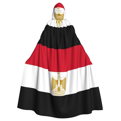 YKJJFVZ Umhang mit ägyptischer Flagge, Cosplay, Erwachsene, Halloween, Hexe, Kapuzenumhang, Uni-Kostüm für Horror-Partys, Maskerade YKJJFVZ Umhang mit ägyptischer Flagge, Cosplay, Erwachsene, Halloween, Hexe, Kapuzenumhang, Uni-Kostüm für Horror-Partys, Maskerade von YKJJFVZ