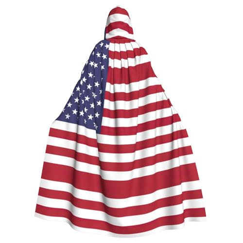 YKJJFVZ Umhang mit amerikanischer Flagge, Cosplay, Erwachsene, Halloween, Hexe, Kapuzenumhang, Uni-Kostüm für Horror-Partys, Maskerade YKJJFVZ Umhang mit amerikanischer Flagge, Cosplay, Erwachsene, Halloween, Hexe, Kapuzenumhang, Uni-Kostüm für Horror-Partys, Maskerade von YKJJFVZ