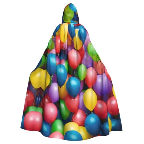 YKJJFVZ Umhang mit bunten Luftballons, blauer Himmel, Cosplay, Erwachsene, Halloween, Hexe, Kapuzenumhang, Uni-Kostüm für Horror-Partys, Maskerade YKJJFVZ Umhang mit bunten Luftballons, blauer Himmel, Cosplay, Erwachsene, Halloween, Hexe, Kapuzenumhang, Uni-Kostüm für Horror-Partys, Maskerade von YKJJFVZ