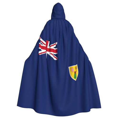 YKJJFVZ Umhang mit der Flagge der Türken und Caicosinseln, für Erwachsene, Halloween, Hexe, Kapuzenumhang, Uni-Kostüm für Horror-Partys, Maskerade YKJJFVZ Umhang mit der Flagge der Türken und Caicosinseln, für Erwachsene, Halloween, Hexe, Kapuzenumhang, Uni-Kostüm für Horror-Partys, Maskerade von YKJJFVZ