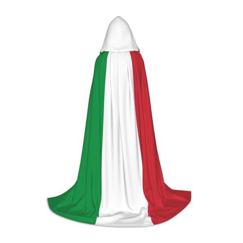 YKJJFVZ Umhang mit italienischer Flagge, Mittelalter- und Renaissance-Umhang mit Kapuze, Zauberer, Vampir und Halloween-Kostüm YKJJFVZ Umhang mit italienischer Flagge, Mittelalter- und Renaissance-Umhang mit Kapuze, Zauberer, Vampir und Halloween-Kostüm von YKJJFVZ