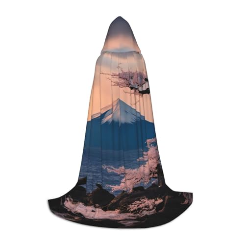 YKJJFVZ Umhang mit japanischem Berg Fuji, Landschaftsdruck, Mittelalter- und Renaissance-Umhang mit Kapuze, Zauberer, Vampir und Halloween-Kostümen YKJJFVZ Umhang mit japanischem Berg Fuji, Landschaftsdruck, Mittelalter- und Renaissance-Umhang mit Kapuze, Zauberer, Vampir und Halloween-Kostümen von YKJJFVZ