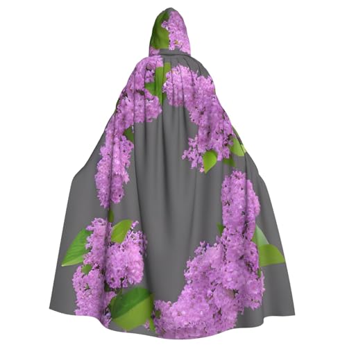 YKJJFVZ Umhang mit lila Blumen in Blüte, Cosplay, Erwachsene, Halloween, Hexe, Kapuzenumhang, Uni-Kostüm für Horror-Partys, Maskerade YKJJFVZ Umhang mit lila Blumen in Blüte, Cosplay, Erwachsene, Halloween, Hexe, Kapuzenumhang, Uni-Kostüm für Horror-Partys, Maskerade von YKJJFVZ