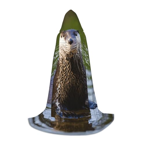 YKJJFVZ Umhang mit niedlichem braunem Otter-Druck, Mittelalter- und Renaissance-Umhang mit Kapuze, Zauberer, Vampir und Halloween-Kostüm YKJJFVZ Umhang mit niedlichem braunem Otter-Druck, Mittelalter- und Renaissance-Umhang mit Kapuze, Zauberer, Vampir und Halloween-Kostüm von YKJJFVZ