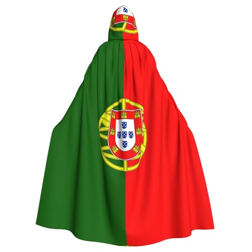 YKJJFVZ Umhang mit portugiesischer Flagge, Cosplay, Erwachsene, Halloween, Hexe, Kapuzenumhang, Uni-Kostüm für Horror-Partys, Maskerade YKJJFVZ Umhang mit portugiesischer Flagge, Cosplay, Erwachsene, Halloween, Hexe, Kapuzenumhang, Uni-Kostüm für Horror-Partys, Maskerade von YKJJFVZ