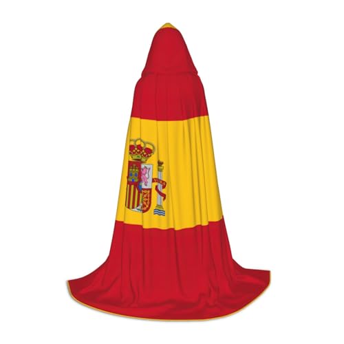 YKJJFVZ Umhang mit spanischer Flagge, Mittelalter- und Renaissance-Umhang mit Kapuze, Zauberer, Vampir und Halloween-Kostüm YKJJFVZ Umhang mit spanischer Flagge, Mittelalter- und Renaissance-Umhang mit Kapuze, Zauberer, Vampir und Halloween-Kostüm von YKJJFVZ