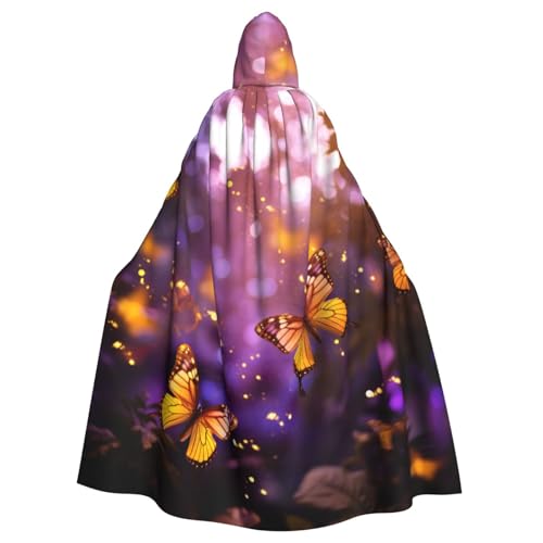 YKJJFVZ Violet-Gold Schmetterlinge 3 Druck Rogue Cosplay Erwachsene Halloween Hexe Kapuzenumhang Umhang Uni Kostüm für Horrorpartys Maskerade YKJJFVZ Violet-Gold Schmetterlinge 3 Druck Rogue Cosplay Erwachsene Halloween Hexe Kapuzenumhang Umhang Uni Kostüm für Horrorpartys Maskerade von YKJJFVZ