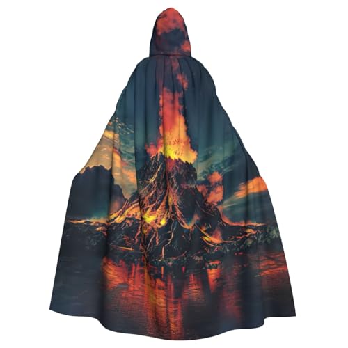 YKJJFVZ Volcano Print Rogue Cosplay Erwachsene Halloween Hexe Kapuzenumhang Umhang Uni Kostüm für Horrorpartys Maskerade YKJJFVZ Volcano Print Rogue Cosplay Erwachsene Halloween Hexe Kapuzenumhang Umhang Uni Kostüm für Horrorpartys Maskerade von YKJJFVZ