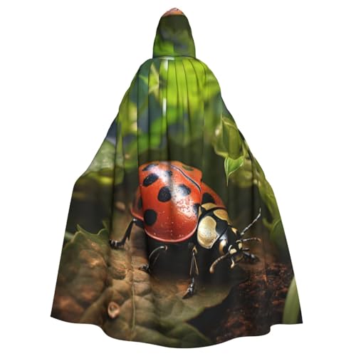 YKJJFVZ Wunderschöner Ladybug2-Aufdruck, Rogue Cosplay, Erwachsene, Halloween, Hexe, Kapuzenumhang, Umhang, Uni-Kostüm für Horror-Partys, Maskerade YKJJFVZ Wunderschöner Ladybug2-Aufdruck, Rogue Cosplay, Erwachsene, Halloween, Hexe, Kapuzenumhang, Umhang, Uni-Kostüm für Horror-Partys, Maskerade von YKJJFVZ