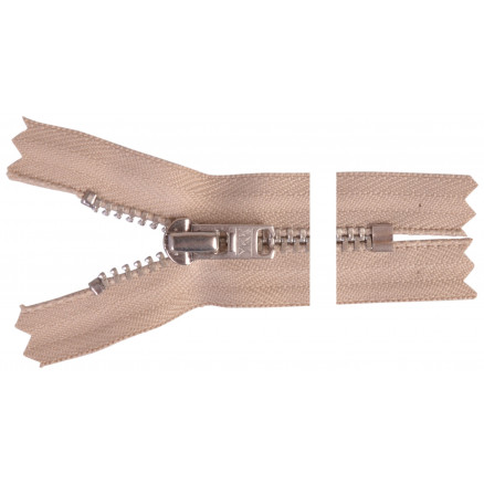 YKK Reißverschluss Aluminium 18cm 4mm Beige von YKK