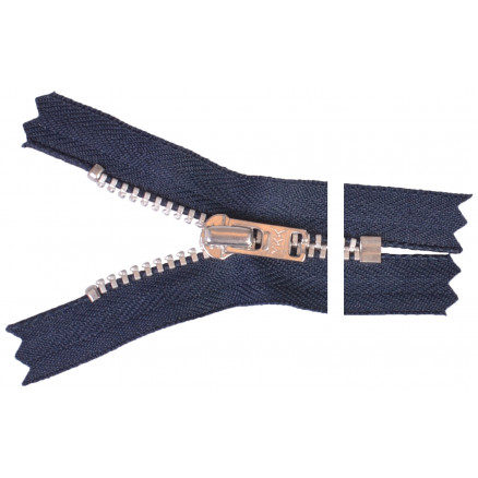 YKK Reißverschluss Aluminium 18cm 4mm Marineblau von YKK