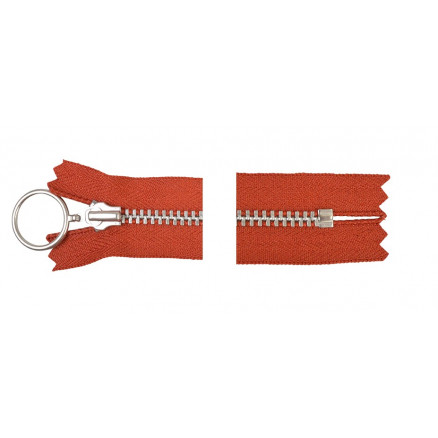 YKK Reißverschluss Aluminium mit Ringzug 25cm 4mm Rost YKK Reißverschluss Aluminium mit Ringzug 25cm 4mm Rost von YKK