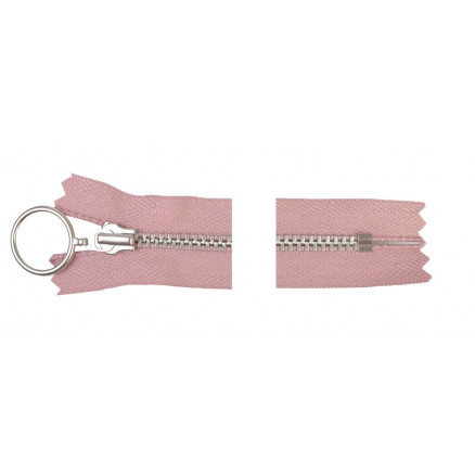 YKK Reißverschluss Aluminium mit Ringzug 35cm 4mm Rosa YKK Reißverschluss Aluminium mit Ringzug 35cm 4mm Rosa von YKK