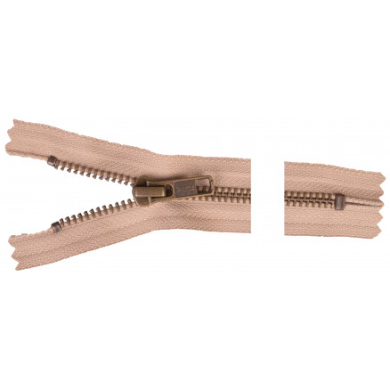 YKK Reißverschluss Messing antik 20cm 6mm Beige von YKK