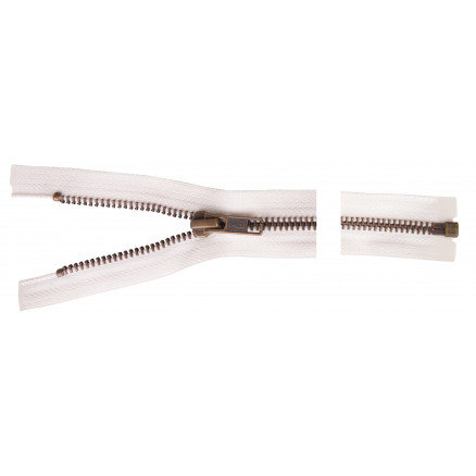 YKK Trennbarer Reißverschluss Antik Messing 85cm 6mm Natur YKK Trennbarer Reißverschluss Antik Messing 85cm 6mm Natur von YKK