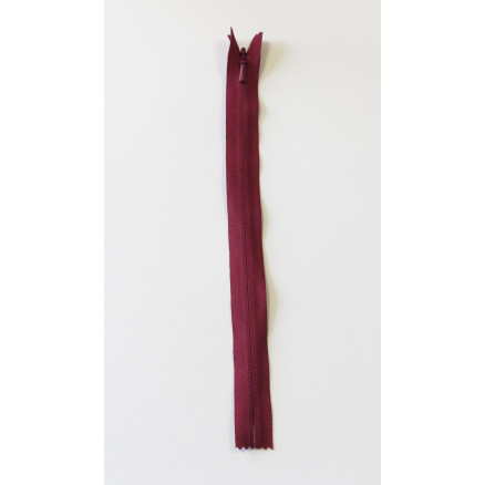 YKK nahtverdeckter Reißverschluss Bordeauxrot 4mm - 60cm von YKK