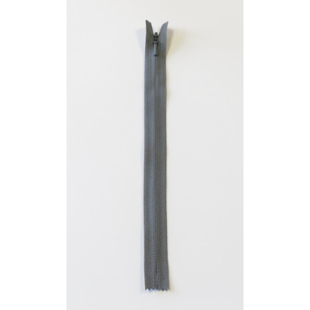 YKK nahtverdeckter Reißverschluss Grau 4mm - 60cm von YKK
