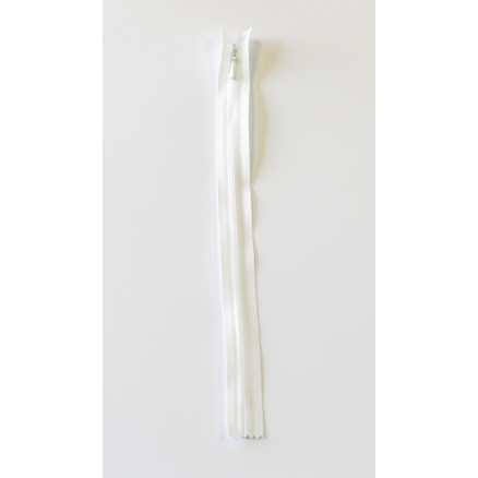 YKK nahtverdeckter Reißverschluss Weiß 4mm - 60cm von YKK
