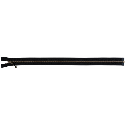 YKK trennbarer Reißverschluss Antik Messing Schwarz 45cm 6mm von YKK