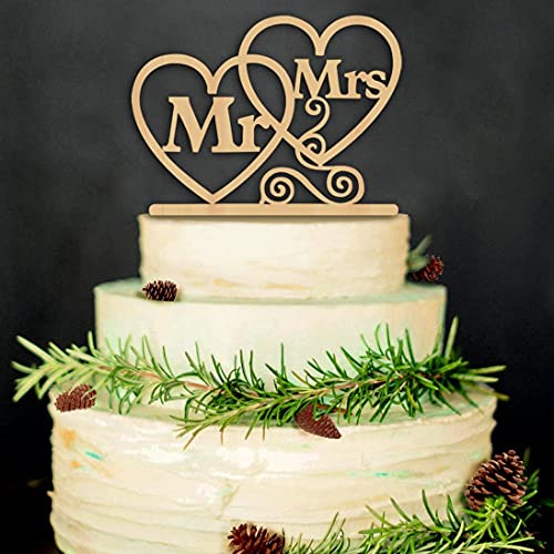 Mr & Mrs Cake Toppers,Hochzeit Kuchen Topper Holz Tortentopper für Party Hochzeitsgeschenk Jahrestag Kuchen Dekoration Mr & Mrs Cake Toppers,Hochzeit Kuchen Topper Holz Tortentopper für Party Hochzeitsgeschenk Jahrestag Kuchen Dekoration von YKKJ