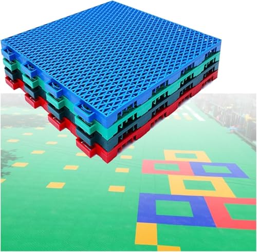 12 Zoll modulare ineinander greifende Bodenfliesen for Vergnügungspark-Kindergarten-Schule, 10PCS(Blue) von YKMYXZ