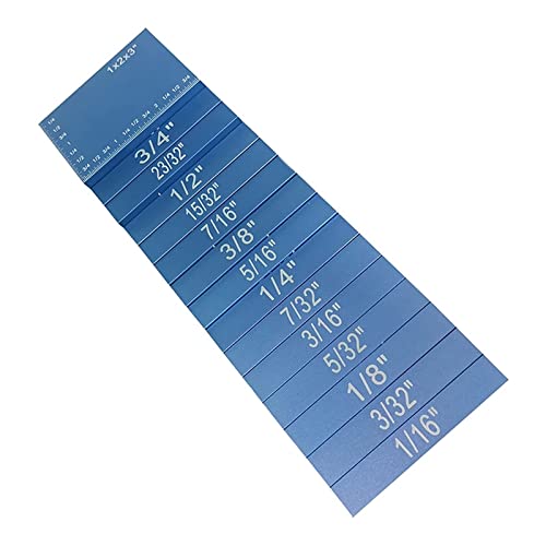 Einrichtungsblöcke Guage， 15-teiliges Zubehör for Oberfräsen und Tischkreissägen. Schnelles Arbeiten und Messen(Blu) von YKMYXZ