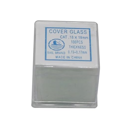 YKMYXZ, 100 STÜCKE Professionelle Glasabdeckung Glas Mikroskop Deckgläser 18x18mm Mikroskop Objektträger Abdeckungen YKMYXZ, 100 STÜCKE Professionelle Glasabdeckung Glas Mikroskop Deckgläser 18x18mm Mikroskop Objektträger Abdeckungen von YKMYXZ