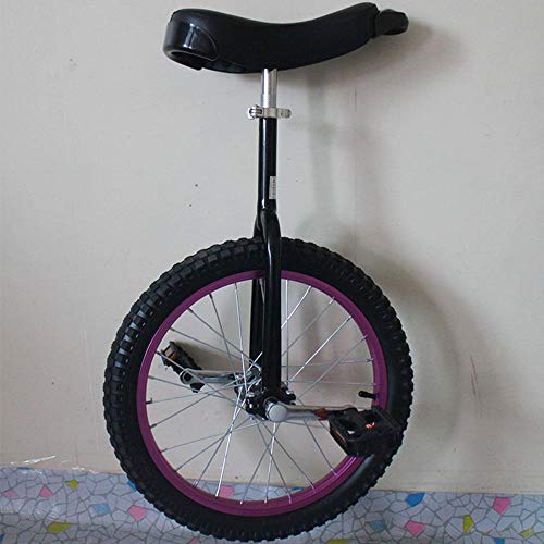 YKMYXZ, 16/18/20-Zoll-Rad-Einrad, rutschfeste Räder-Einrad, Erwachsenenfahrräder, Einrad, höhenverstellbare Mountainbikes for Erwachsene, rutschfestes Butyl Mountain(Black,16inch) von YKMYXZ