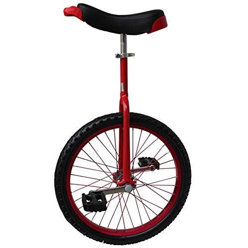 YKMYXZ, 16/18/20-Zoll-Rad-Einrad, rutschfeste Räder-Einrad, Erwachsenenfahrräder, Einrad, höhenverstellbare Mountainbikes for Erwachsene, rutschfestes Butyl Mountain(Red,20inch) von YKMYXZ
